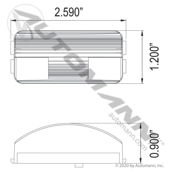 571.LG151L License Light 1inX2.5in - Image 2